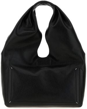 Maison Margiela Black Leather Medium Box Shopping Bag