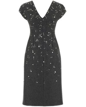 Jil Sander Dark Felt Dress - Black