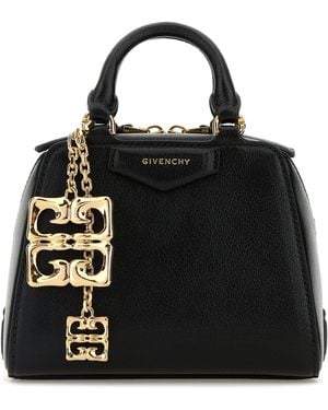 Givenchy Black Leather Nano Antigona Cube Handbag