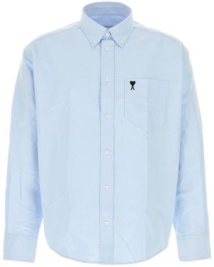 Ami Paris Light Blue Oxford Shirt