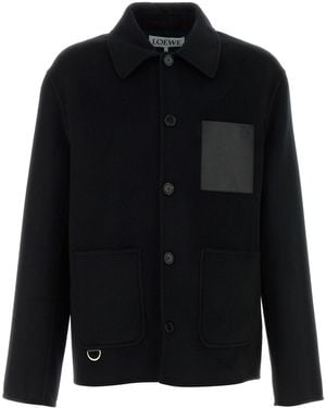 Loewe Giubbino in flanella nera - Nero