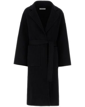 Aftercoat Cappotto in misto lana nera - Nero