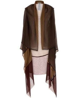 Alberta Ferretti Multicolor Chiffon Cardigan - Brown