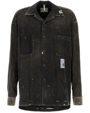 Maison Mihara Yasuhiro Camicia in velluto a coste ardesia - Nero