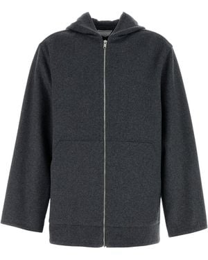 Bottega Veneta Felpa in lana grigio scuro - Nero