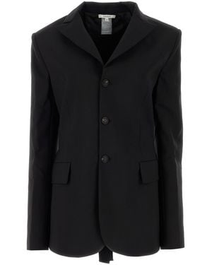 Nensi Dojaka Black Stretch Wool Blazer