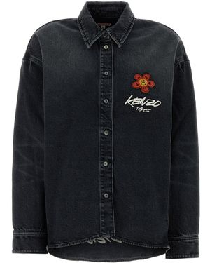 KENZO Futura 2000 Embroidered Workwear Shirt - Black