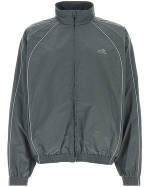 Balenciaga Dark Grey Cotton And Nylon Jacket