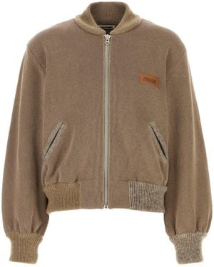 Magliano Biscuit Cotton Blend Bomber Jacket - Brown