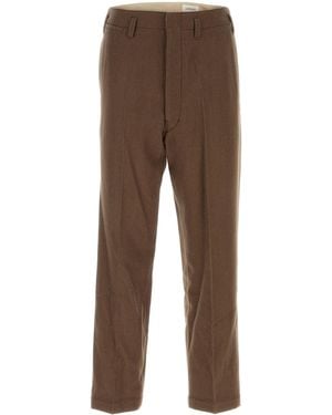Lemaire Pantalone in misto lana marrone