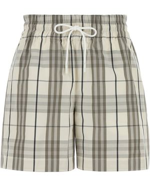 Burberry Embroidered Poplin Shorts - Multicolor