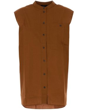 Soeur Brick Cotton Colette Shirt - Brown