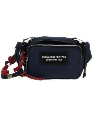 DSquared² Navy Blue Fabric Belt Bag