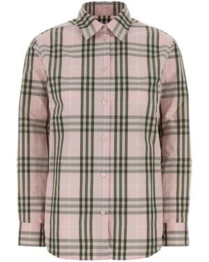 Burberry Embroidered Cotton Shirt - Grey