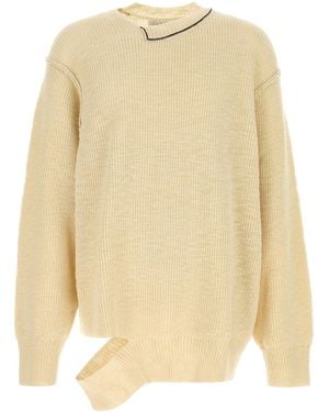 Yohji Yamamoto Maglione oversize in lana crema - Neutro
