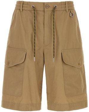 Moncler Biscuit Cotto Bermuda Shorts - Natural