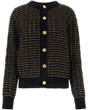 Ernest W. Baker Embroidered Hemp Blend Cardigan - Black