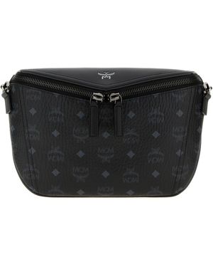 MCM Marsupio Diamond in tela stampata - Nero