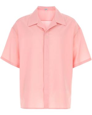Loewe Camicia in lana rosa