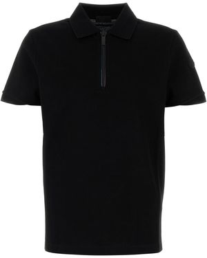 Moncler Black Piquet Polo Shirt