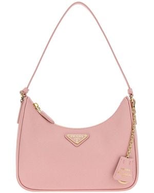 Prada Borsa a spalla Re-Edition 2005 in pelle rosa