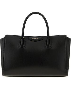 Givenchy Black Leather Small Antigona Catchall Handbag