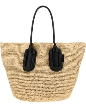 Marc Jacobs Straw Large Babe Shopping Bag - Natural