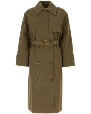 MICHAEL Michael Kors Army Green Cotton Blend Trench Coat