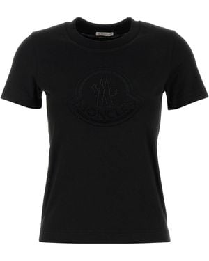 Moncler Black Cotton T-shirt