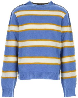Marni Maglione in misto mohair ricamato - Blu
