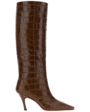 AMINA MUADDI Leather Mona Boots - Brown