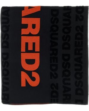 DSquared² Dsquared Cotton Beach Towel - Black