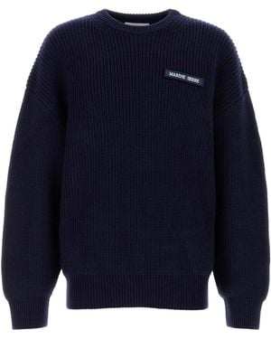 Marine Serre Wool Jumper Merino - Blue