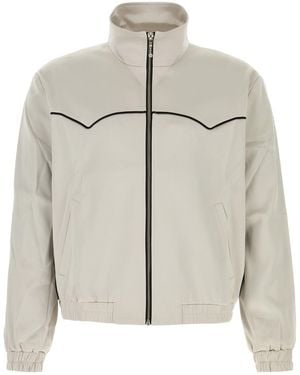 Ernest W. Baker Light Gray Satin Bomber Jacket