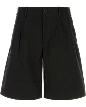 Our Legacy Black Cotton Bermuda Shorts
