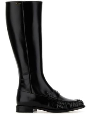 Prada Stivali in pelle nera - Nero