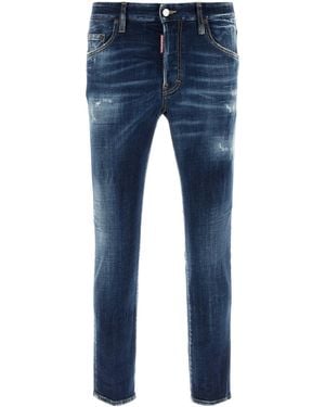 DSquared² Stretch Denim Skater Jeans - Blue