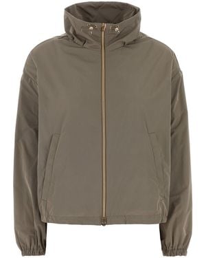 Herno Dove Gray Polyester Windbreaker - Green