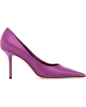 Jimmy Choo Purple Satin Love Court Shoes