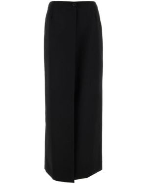 Givenchy Long Skirt Back Slit - Black