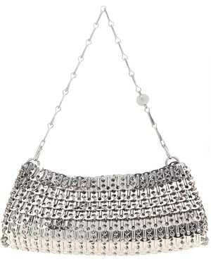 Rabanne Silver Metal Chain 1969 Shoulder Bag - White