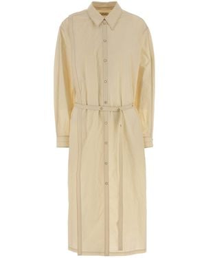 Lemaire Cream Cotton Shirt Dress - Natural