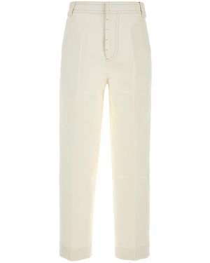 Ami Paris Flat Front Trousers - White