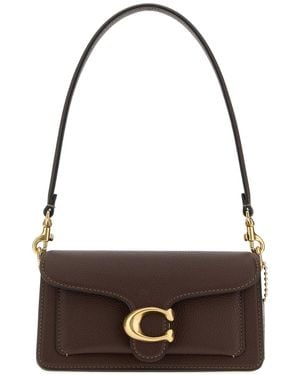 COACH Borsa a spalla Tabby 20 in pelle cioccolato - Multicolore