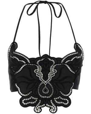 Blumarine Butterfly Top - Black