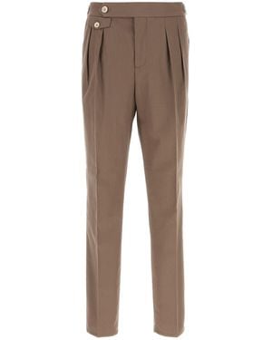 Brunello Cucinelli Brown Cotton Pant - Natural