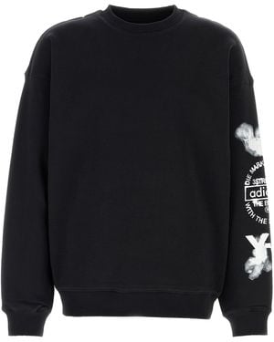 Y-3 Black Stretch Cotton Oversize Sweatshirt