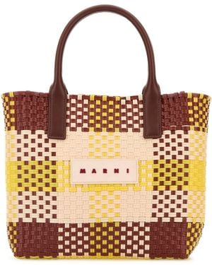 Marni Check Tote Small - Multicolour