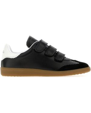 Isabel Marant Leather And Suede Classic Trainers - Black