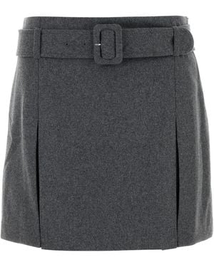 A.P.C. Minigonna Cecile in flanella grigia - Grigio